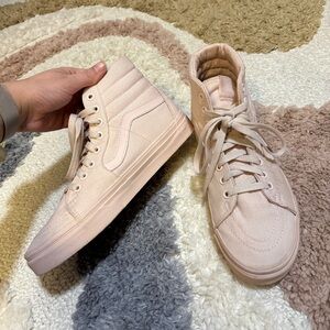 Vans Sk8 Hi Mono Canvas Peach Blush size 8.5